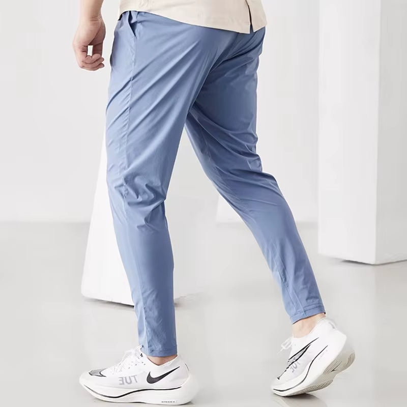 Men'S Running Pants Sportswear Jogging Sweatpants Quick Dry Thin Tracksuit Elastic Gym Fitness Trousers Training Sport Pants Men