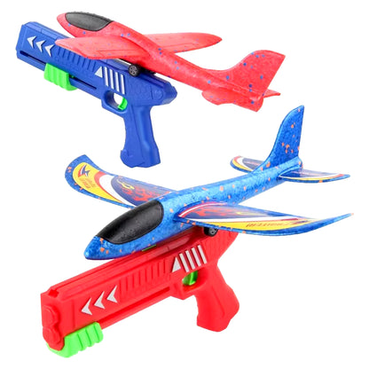 Kids 24/34Cm Foam Plane Launcher Outdoor Toy for Boys Sport Catapult Game Children Girl Birthday Xmas Gifts