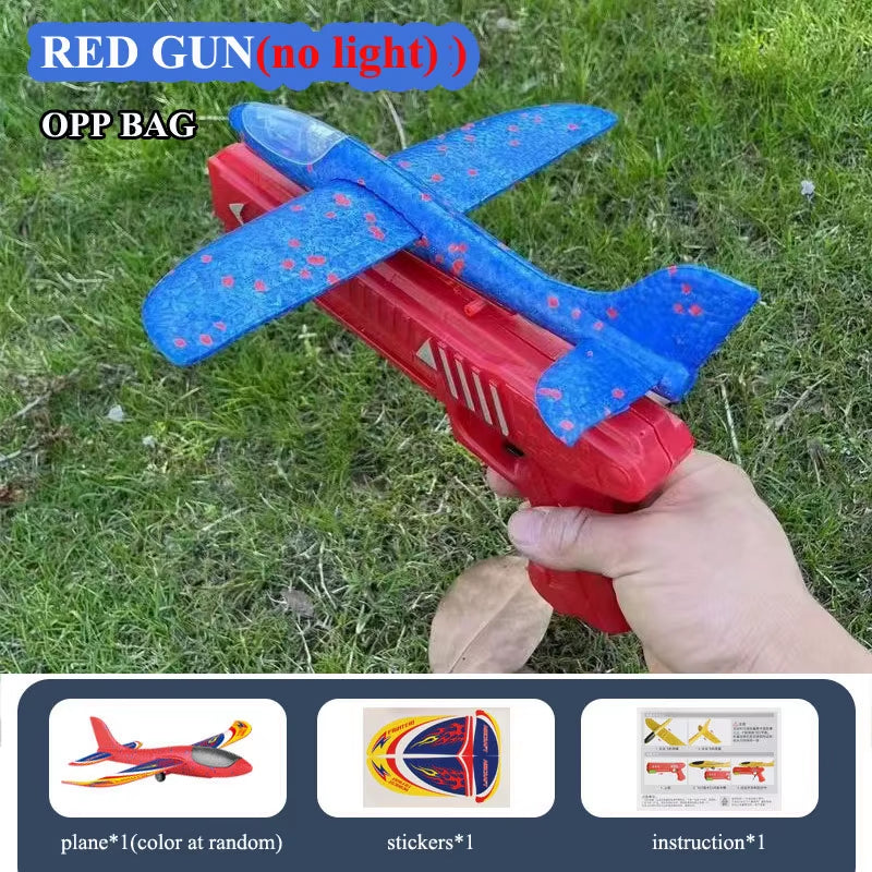 Kids 24/34Cm Foam Plane Launcher Outdoor Toy for Boys Sport Catapult Game Children Girl Birthday Xmas Gifts