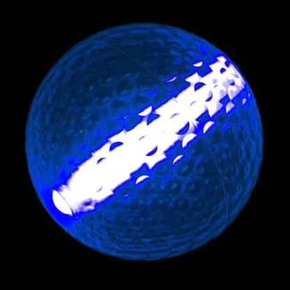 Night Golf Balls - 20 Reusable Glow in the Dark Plastic Golf Balls with Blue Glow Inserts