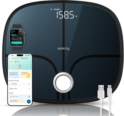 Smart Scale for Body Weight FSA HSA Store Eligible, Bathroom Digital Weighing Scale with BMI, Body Fat, Muscle Mass, Accurate Bluetooth Home User Health Equipment Sync Apps