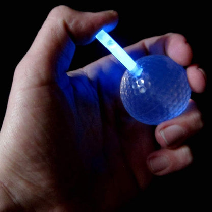 Night Golf Balls - 20 Reusable Glow in the Dark Plastic Golf Balls with Blue Glow Inserts