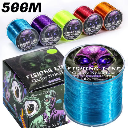 500M Nylon Fishing Line Max Drag 7-38LB Super Stronger Nylon Line Japan Monofilament Saltwater Freshwater Line Pesca