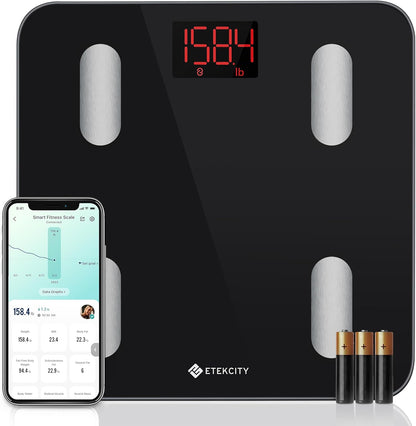 Smart Scale for Body Weight FSA HSA Store Eligible, Bathroom Digital Weighing Scale with BMI, Body Fat, Muscle Mass, Accurate Bluetooth Home User Health Equipment Sync Apps