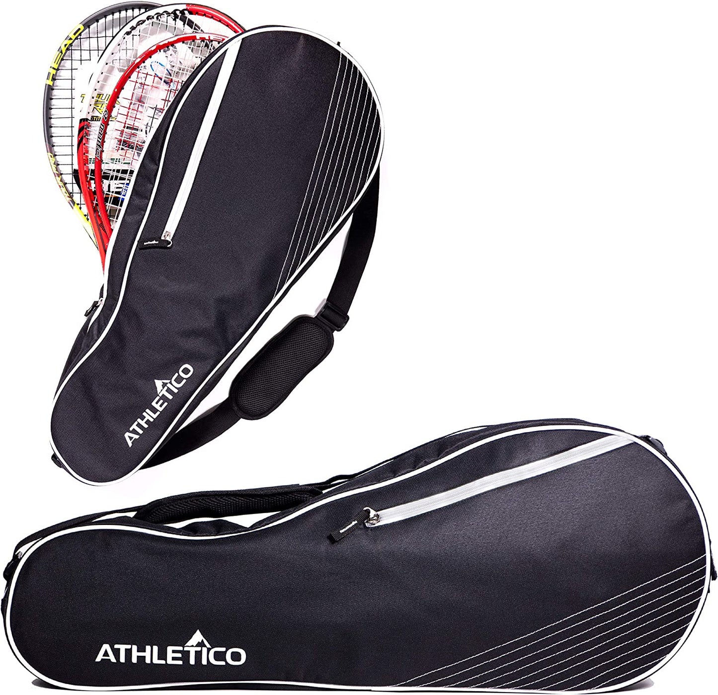 3 Racquet Tennis Bag | Padded to Protect Rackets & Lightweight | Professional or Beginner Tennis Players | Unisex Design for Men, Women, Youth and Adults