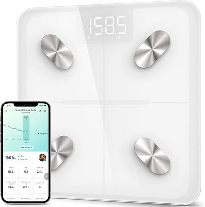 Smart Scale for Body Weight FSA HSA Store Eligible, Bathroom Digital Weighing Scale with BMI, Body Fat, Muscle Mass, Accurate Bluetooth Home User Health Equipment Sync Apps