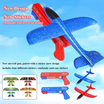 Kids 24/34Cm Foam Plane Launcher Outdoor Toy for Boys Sport Catapult Game Children Girl Birthday Xmas Gifts