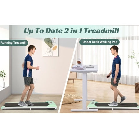 2-in-1 Under Desk Electric Treadmill 2.5HP with Remote Control & Display