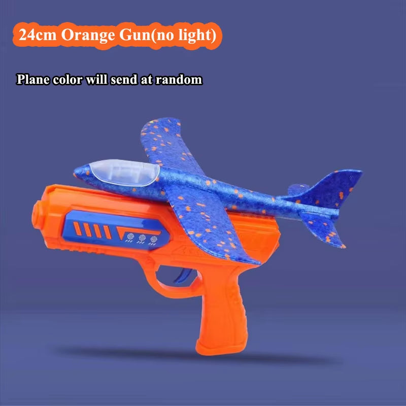 Kids 24/34Cm Foam Plane Launcher Outdoor Toy for Boys Sport Catapult Game Children Girl Birthday Xmas Gifts