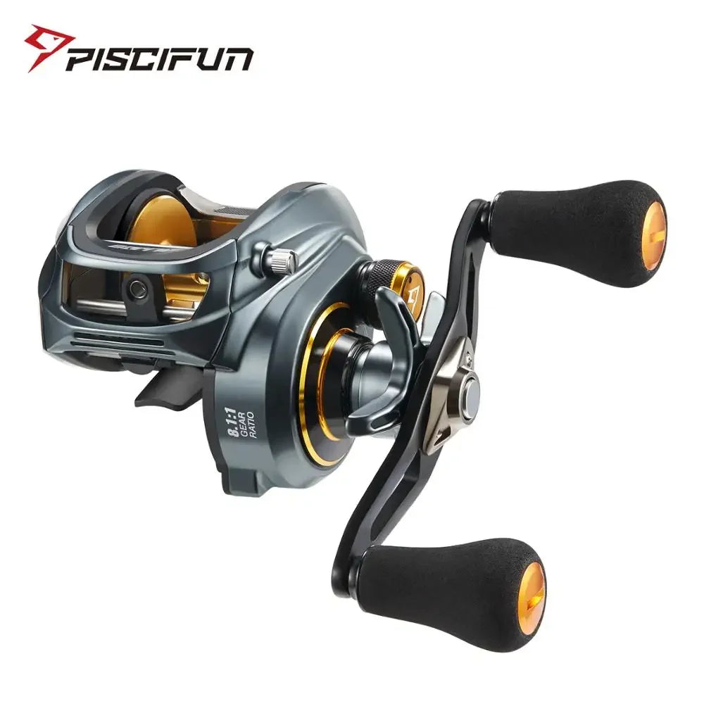 Alijoz 300 Low Profile Baitcasting Reel 15KG Max Drag 8+1 Bearings Aluminum Frame Freshwater Saltwater Fishing Reel