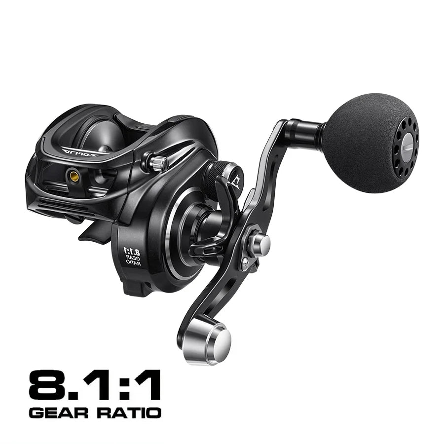 Alijoz 300 Low Profile Baitcasting Reel 15KG Max Drag 8+1 Bearings Aluminum Frame Freshwater Saltwater Fishing Reel