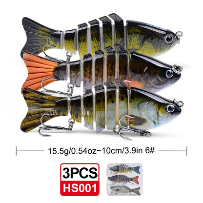 Fishing Lures Multi Jointed Swimbait Crank Bait Slow Sinking Bionic Artificial Bait Freshwater Saltwater Trout Bass Fishing Acce