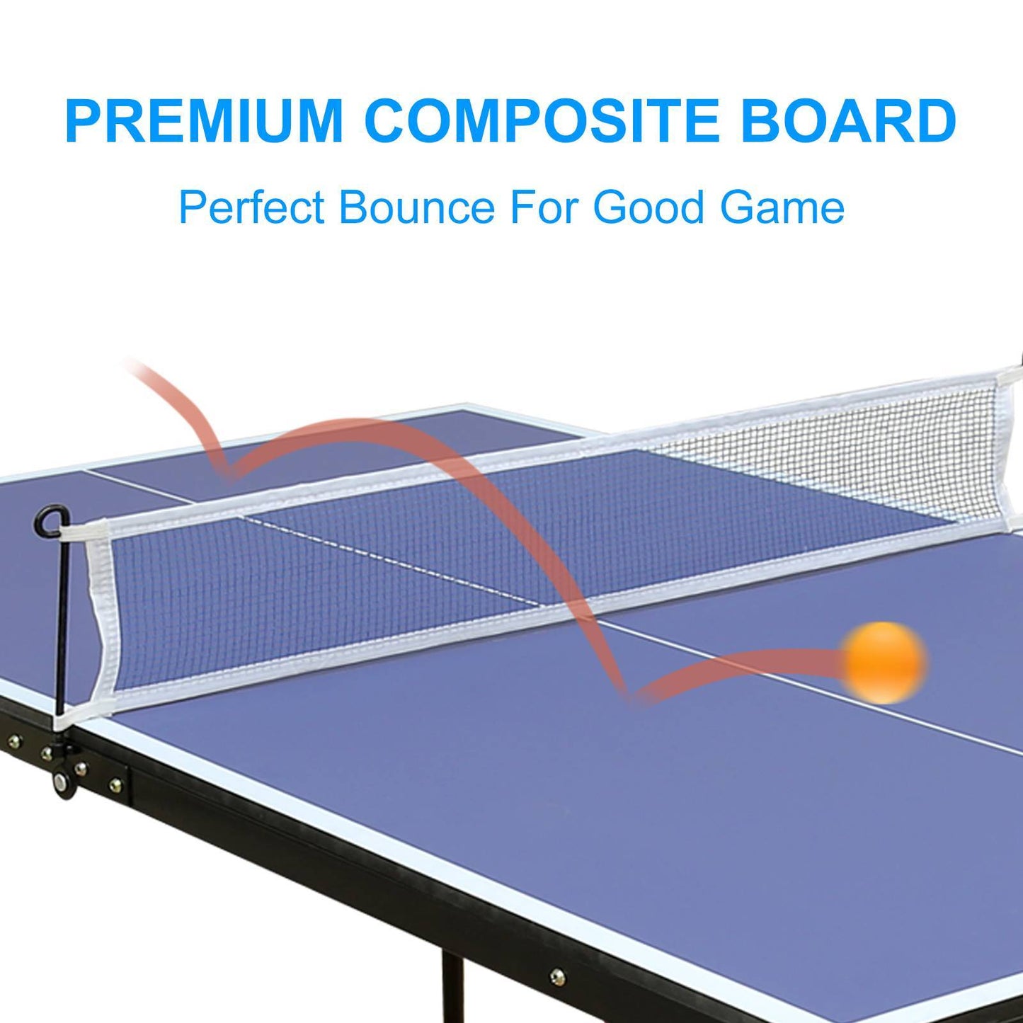 Portable Tennis Table Set – Includes Net & 2 Ping Pong Paddles