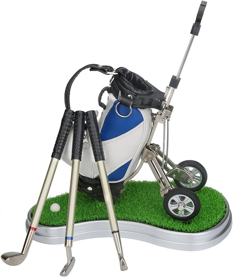 Golf Gifts for Men Golf Pen Holder Stocking Stuffers for Golfers Funny Gifts Unique Office Supplies Desk Decor, Gift for Birthday Christmas Golf Tournament for Boss Dad Husband Golf Lovers