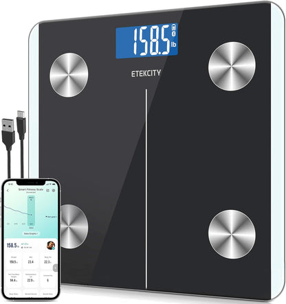 Smart Scale for Body Weight FSA HSA Store Eligible, Bathroom Digital Weighing Scale with BMI, Body Fat, Muscle Mass, Accurate Bluetooth Home User Health Equipment Sync Apps